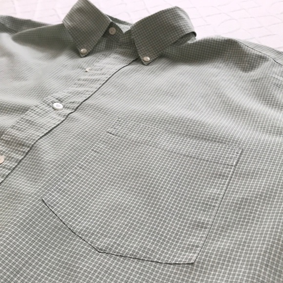 Banana Republic Green Check Button Down Shirt - L - Picture 5 of 8
